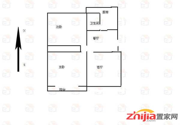 好房出租 槐建里 2室2厅1卫 拎包入住 干净整洁 怀特商