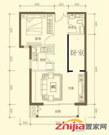 西美商圈 44中周边 建投10号院 1室1厅1卫 精装