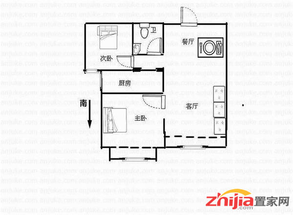 好房出租 万达广场C区 2室2厅 干净整洁 拎包入住