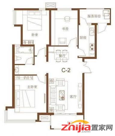 好房出租 万达商圈 万达广场 3室2厅1卫 实景照片 拎