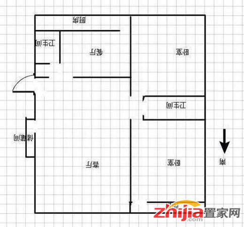 急售 裕华众美49中宿舍 二楼偏门南北通透 两室两厅两卫中装