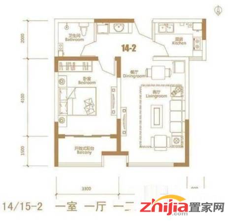 荣景园正规一室一厅非公寓纯住宅带车位精装首付48万拎包入住
