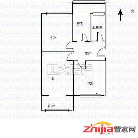 好房出租 十二化建宿舍 3室1厅1卫 简装 实景照片 拎包入