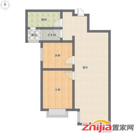 急租万达广场B1南区 2室2厅1卫 精装,家具家电齐全 实