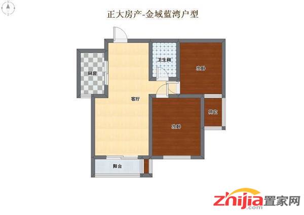 家具家电全齐 金域蓝湾 2室2厅1卫 精装,拎包即住 万