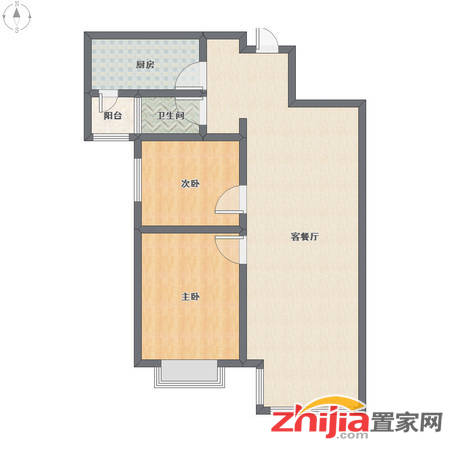 拎包入住 干净整洁 万达广场B1南区 2室1厅 实景照片