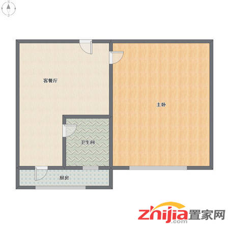 万达商圈 拎包入住 实景照片 农业厅宿舍 1室1厅 1400