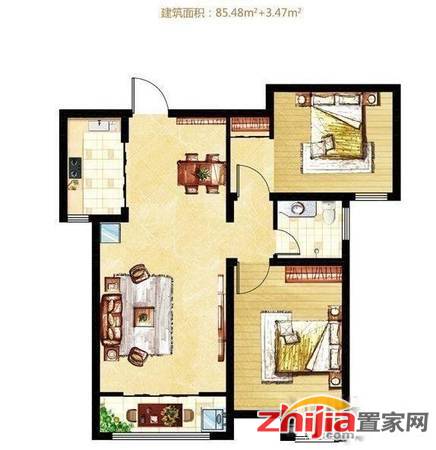 博雅盛世,精装两室,通透户型,观景楼层,随时可看房,
