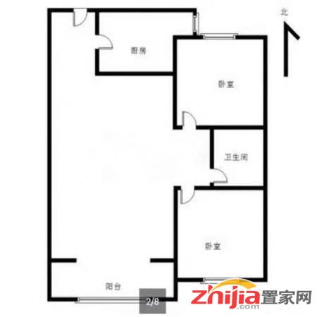 东北二环交口城旁,精装两室,采光好带地下室,精装婚房