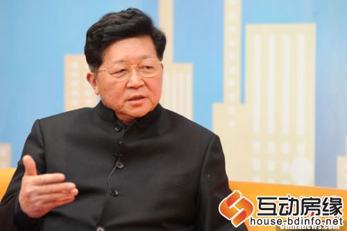 中国房地产开发集团理事长孟晓苏 张龙云摄