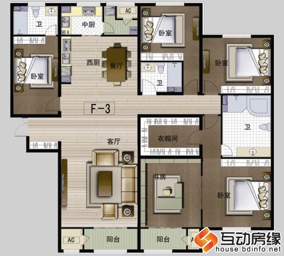 图为国宅户型设计方正合理