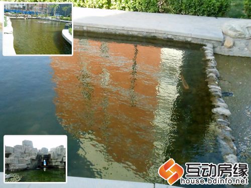 图为小区内水景