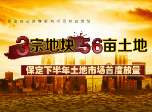 3宗地块56亩地 保定下半年土地市场首度放量