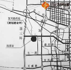 保定客运西站方位示意图