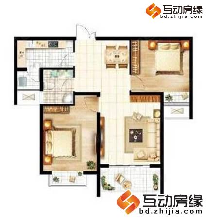 民生好房源,直隶新城,保定最大高端社区,16层,2室,可改名