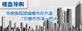 毕房族现邯城楼市在升温 7月楼市在添一把火