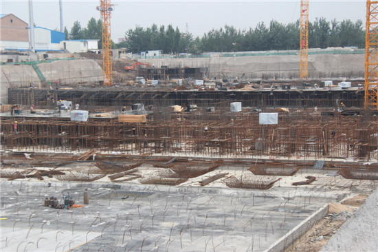 华浩活力城北区楼体即将出地面 南区楼体正在做地下工程