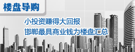 小投资赚得大回报 邯郸最具商业钱力楼盘汇总