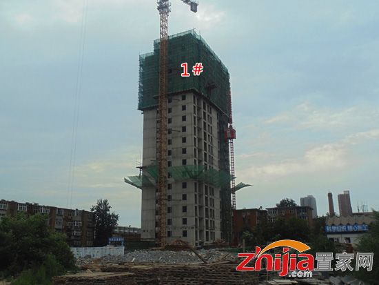 盛锦花园二期正在排号 1#楼已建至20层