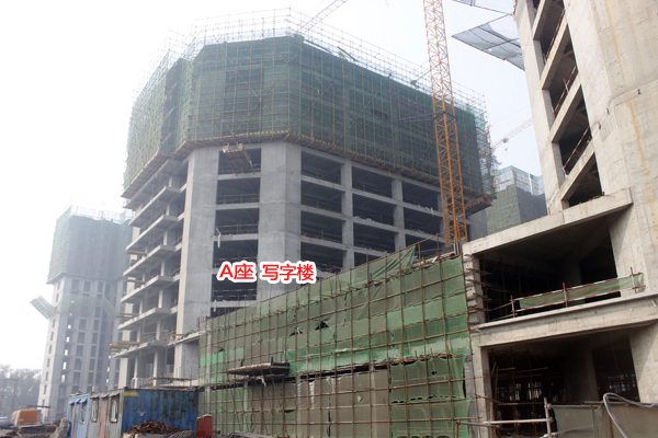卓冠锦岸中心工程迅速B座盖至16层