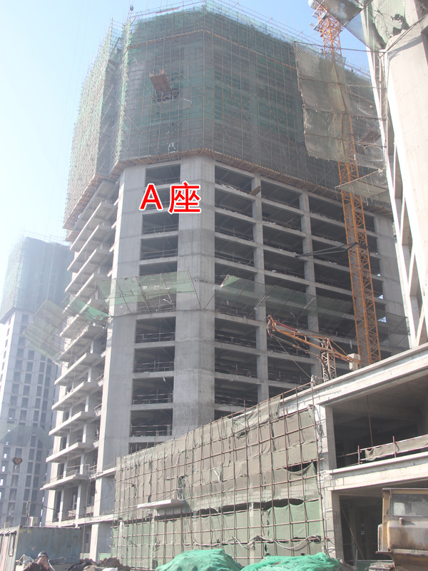 卓冠锦岸中心施工神速最高盖至25层
