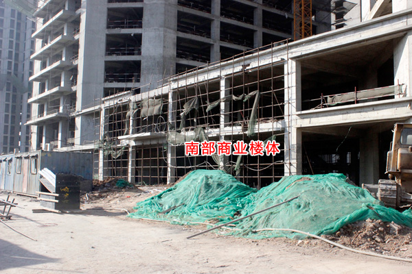 卓冠锦岸中心寒冬中稳步推进 写字楼即将封顶