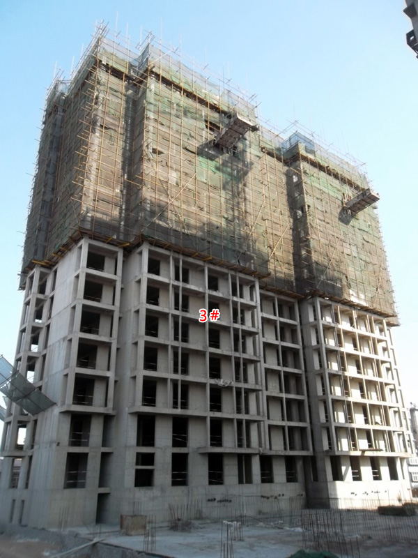 华都嘉苑两栋住宅楼项目均已盖至15层