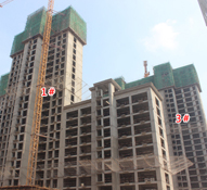 赵都新城精装住宅1#、3#住宅楼封顶