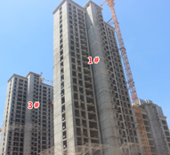 赵都新城S17精装住宅施工神速部分已封顶