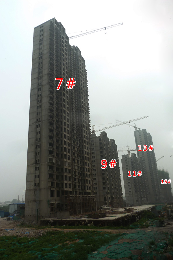 江南锦苑最新工程进度一览 6栋楼均已封顶其余楼体迅速增长