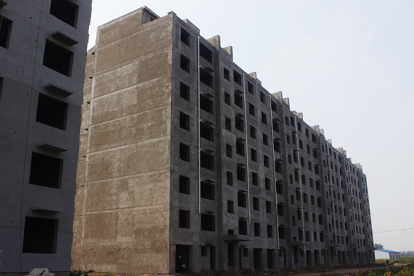 南湖文苑施工火热进行中 一期已经入住二期即将完工