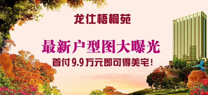 龙仕梧桐苑最新户型图大曝光,首付9.9万元即可得美宅!