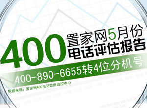 置家网5月份400电话评估报告