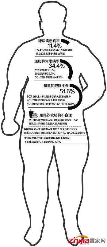 石家庄居民超重和肥胖比例达51.6%