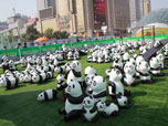 苏宁生活广场“熊猫来了”