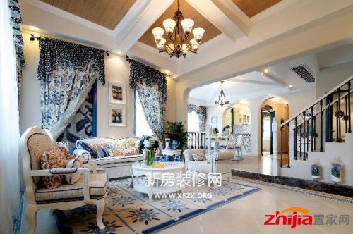 地中海风格跃层装修效果图1